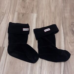 Hunter Black Fleece Boot Socks Liners Size M US 5-7 UAS3011AAA